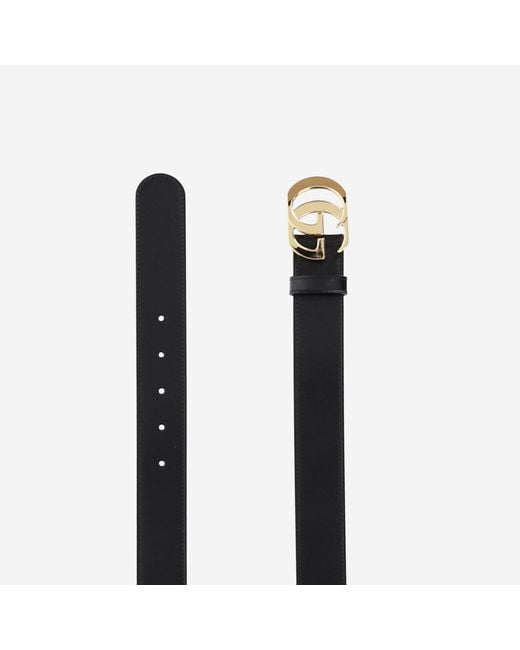 Gucci Black Leather Belt Marmont Calfskin for men