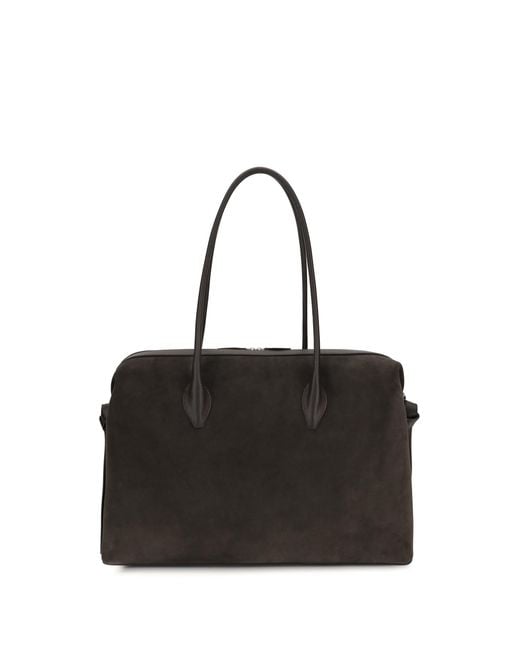 Yuzefi Black Shoulder Duffle Bag Brioche Suede