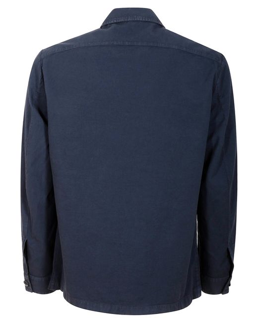 Barena Blue Overshirt Cedrone for men