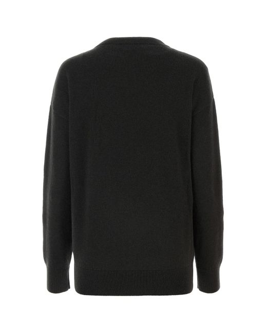 Burberry Black Anthracite Cashmere Sweater
