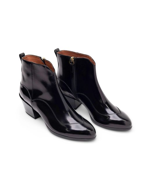 Hogan Blue Zip Up Ankle Boots