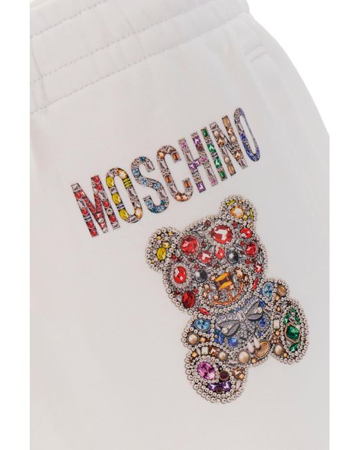Moschino White Cotton Joggers