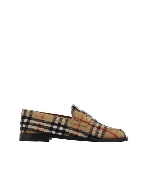 Burberry Brown Hackney Wool Loafers for men