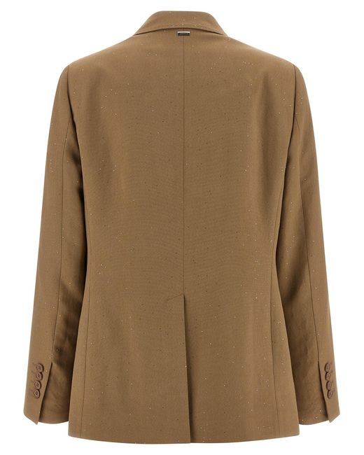 Herno Natural Micro Sequin Blazer