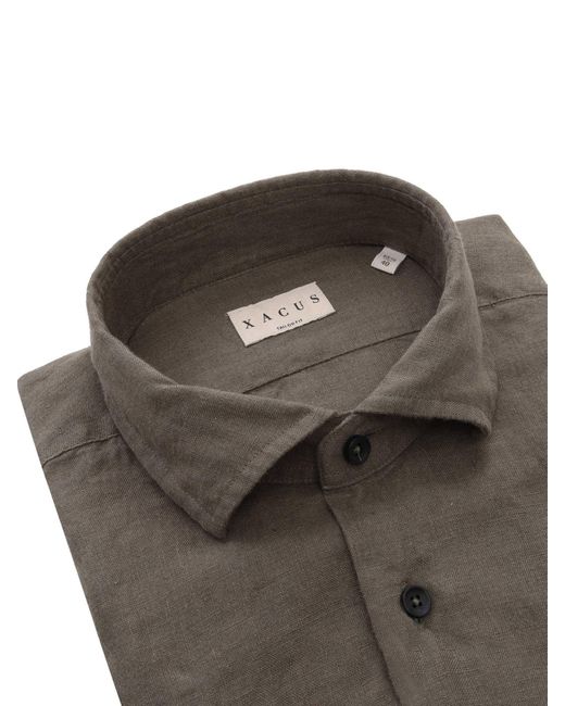 Xacus Brown Military Shirt for men