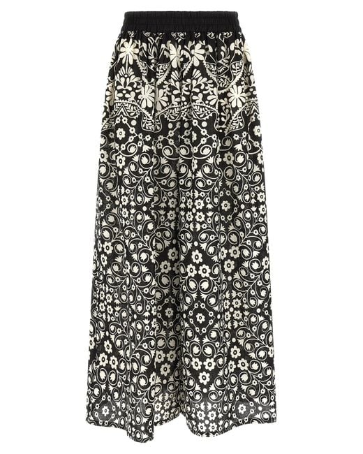 Max Mara Multicolor Cotton Flared Pants