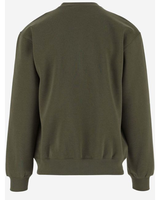 Carhartt Green Cotton Blend Sweatshirt With Logo for men