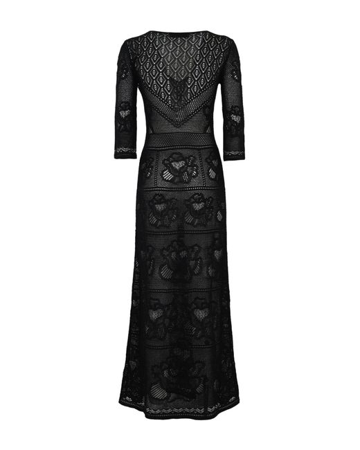 D.exterior Black Cotton Knit Dress