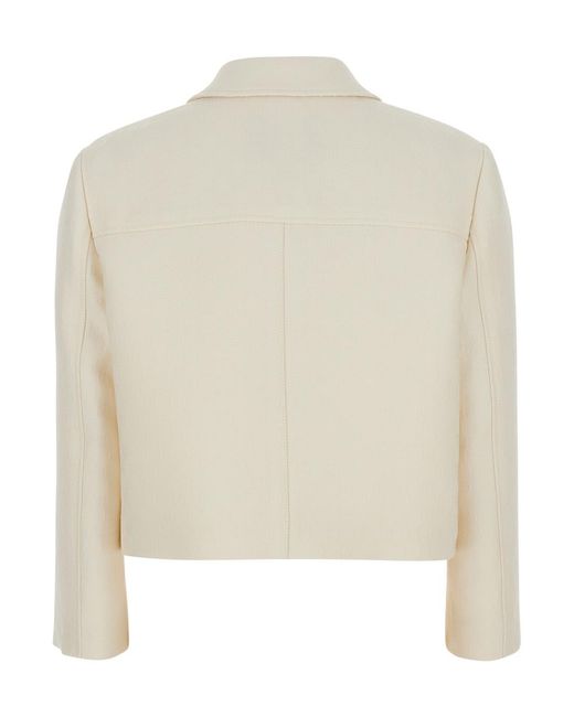 Gucci White Jacket With Notched Revers