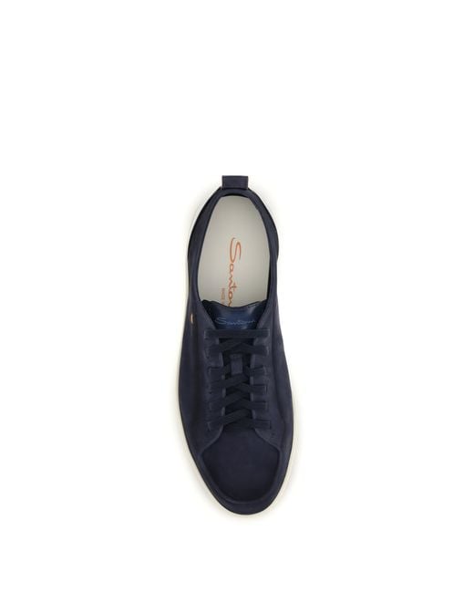 Santoni Blue Montecarlo Sneakers for men