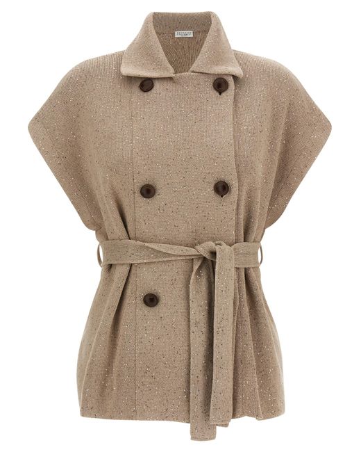 Brunello Cucinelli Natural Cotton Cardigan Clothing