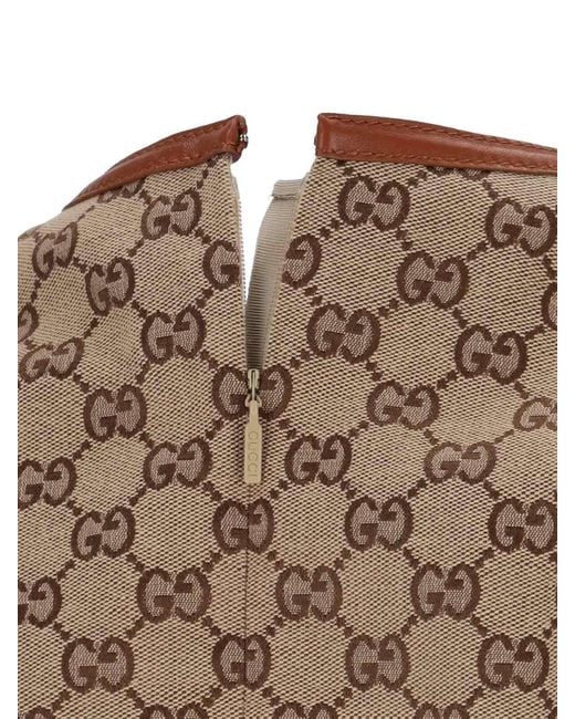 Gucci Brown Gg Clamp Mini Dress