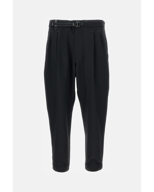 and wander Pe Melange Twill Wide Pants in Black for Men | Lyst
