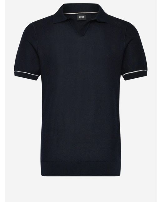 Boss Black Polo Shirt Cotton-Blend for men