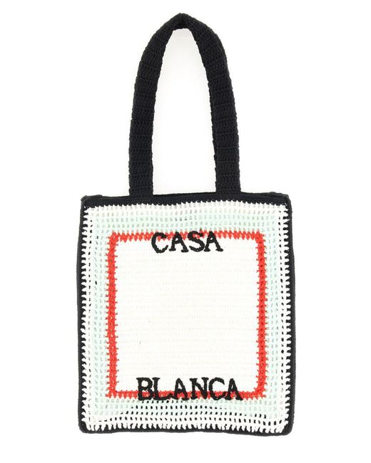 Casablanca White Crochet Bag Main: Cotton Lining: Lyocell Handbags
