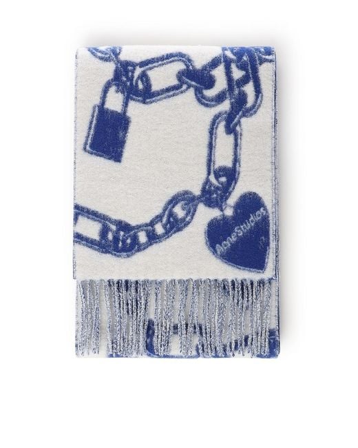 Acne Blue Scarfs Responsible Wool