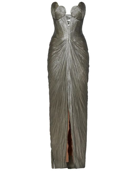 Maria Lucia Hohan Metallic Reina Long Dress