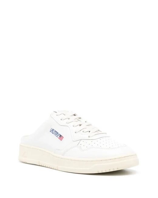 Autry White Medalist Mule Sneakers for men