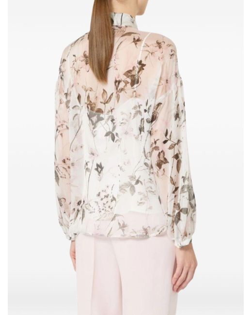 Max Mara Natural Blouse Maxmara Studio Silk; Top: Nylon Blouses