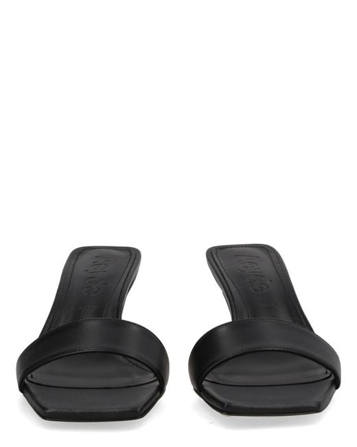 Aeyde Black Heeled Leather Sandals Gilly