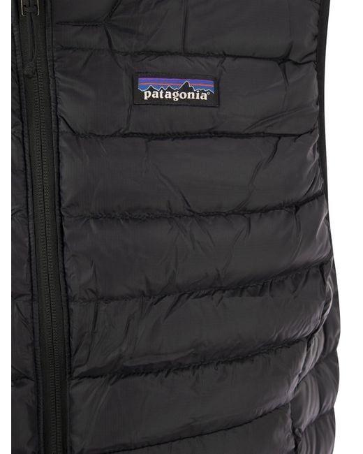 Patagonia Black Waistcoat With Down Filling for men