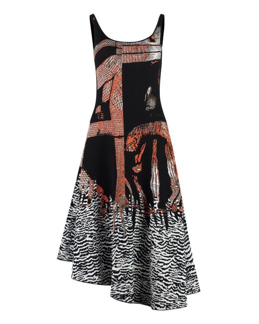 Bottega Veneta White Jacquard Dress With Open Back For