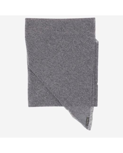 Faliero Sarti Gray Cashmere Scarf Adeli