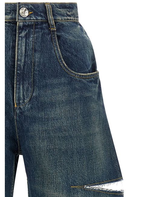 Maison Margiela Blue Cut-Out Jeans