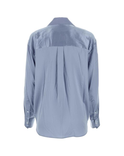 T By Alexander Wang Blue Camicia