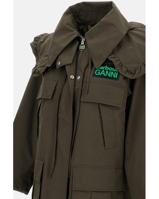 Barbour Green X Ganni Parka