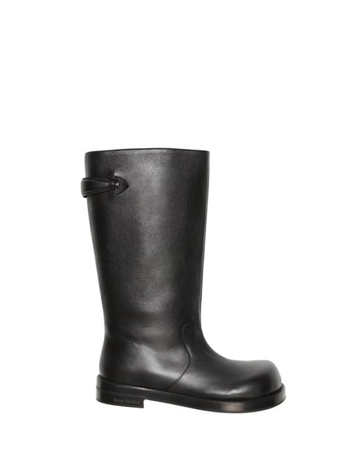 Acne Black Half-Leg Boot With Lace