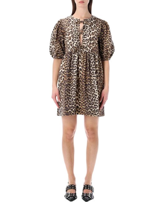 lucille corduroy mini dress Aika Back-Tie Corduroy Mini Dress