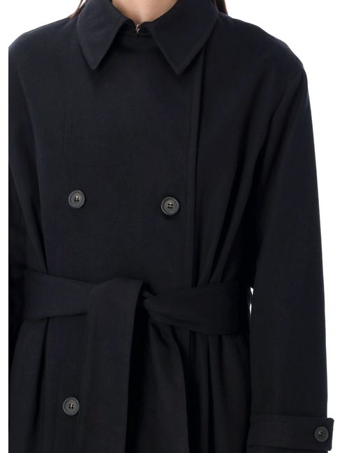 A.P.C. Black Louise Trench Coat
