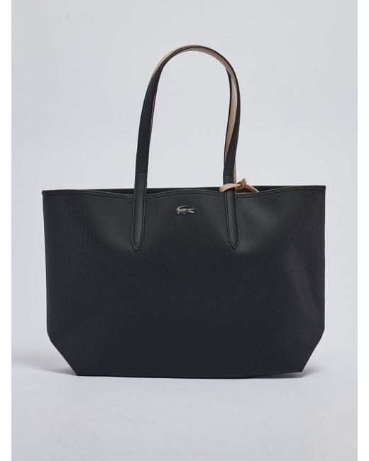 Lacoste Black Pvc Shopping Bag