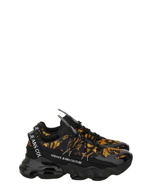 Versace Black Jeans Couture Sneakers for men