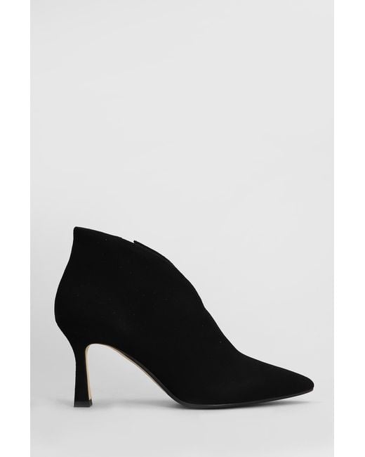 Julie Dee Black High Heels Ankle Boots