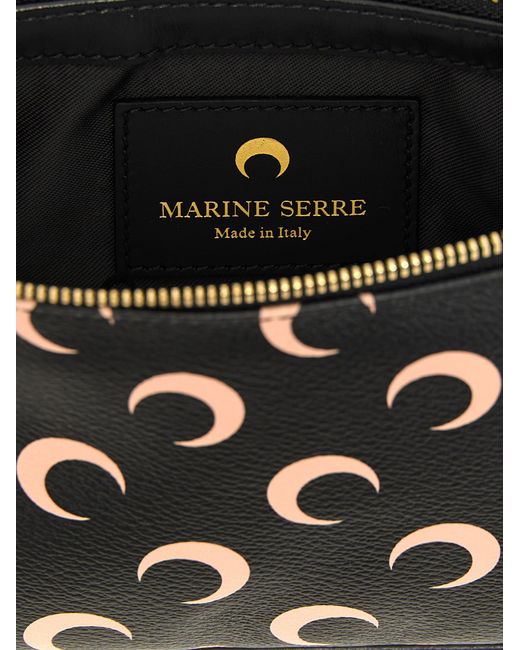 MARINE SERRE Metallic 'moon Canvas Core' Handbag