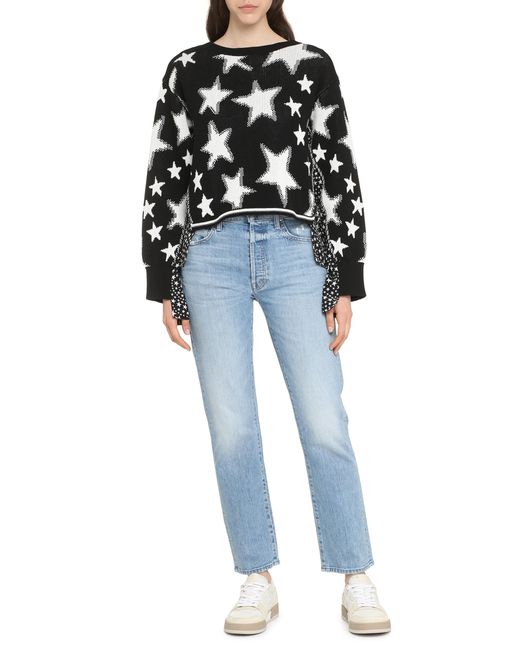 Stella McCartney Black Long Sleeve Crew-Neck Sweater