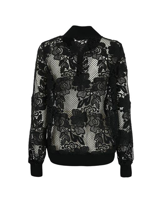 D.exterior Black Bomber Jacket
