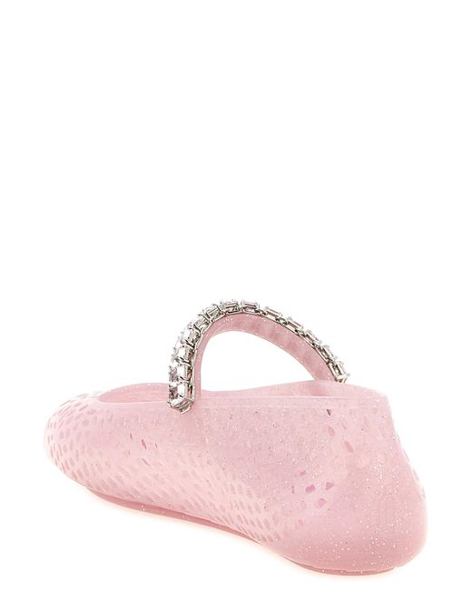 Jimmy Choo Pink 'The Jelly' Ballet Flats