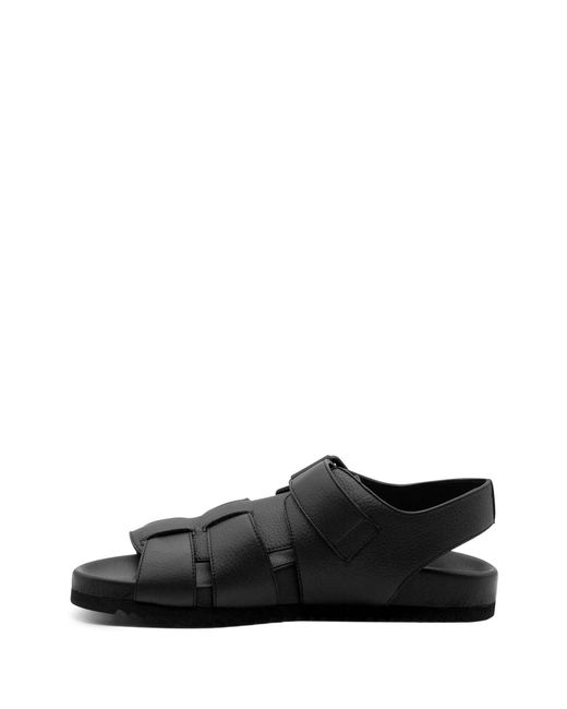 Vic Matié Black Leather Sandal for men