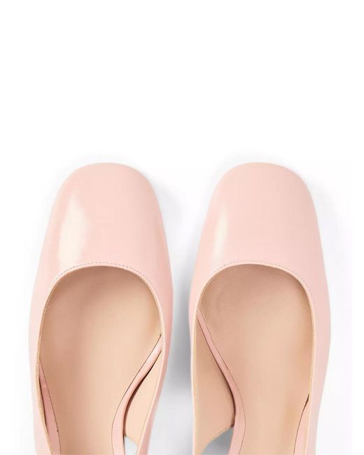 Emporio Armani Pink Patent Leather Slingback Pumps Shoes