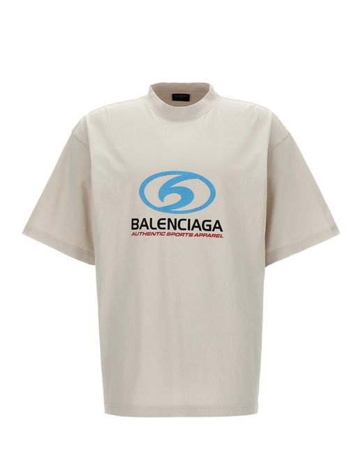Balenciaga White Surfer T-shirt for men