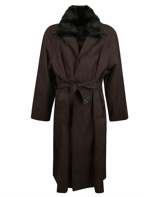 Burberry Black Belted Long Coat for men