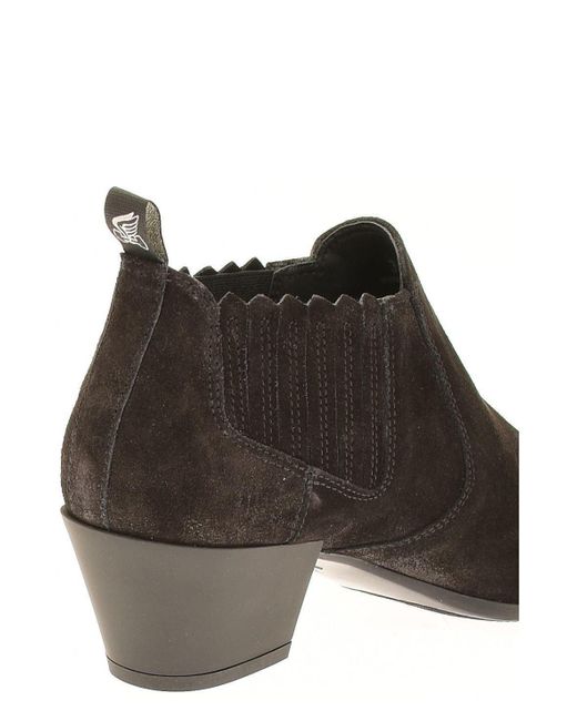 Hogan Brown Block-Heeled Ankle Boots