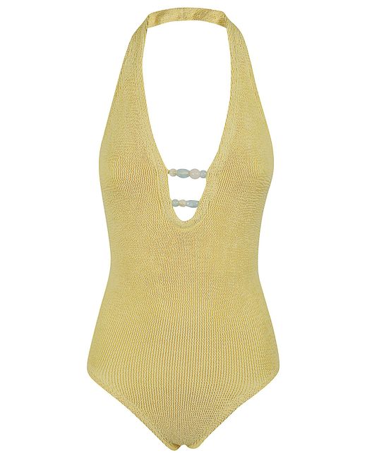 Hunza G Multicolor Adriana Beaded Swim Polyamide Elastane Costume