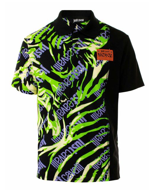 Just Cavalli Green Polo Shirt for men