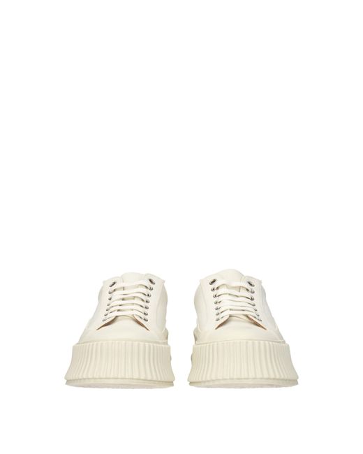 Jil Sander Natural Platform Laceup Sneakers