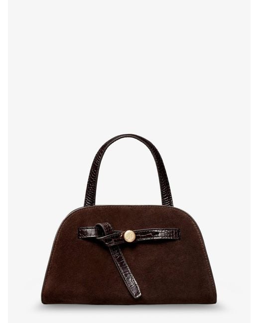 Tory Burch Brown Suede Satchel Bag Romy Shoulder