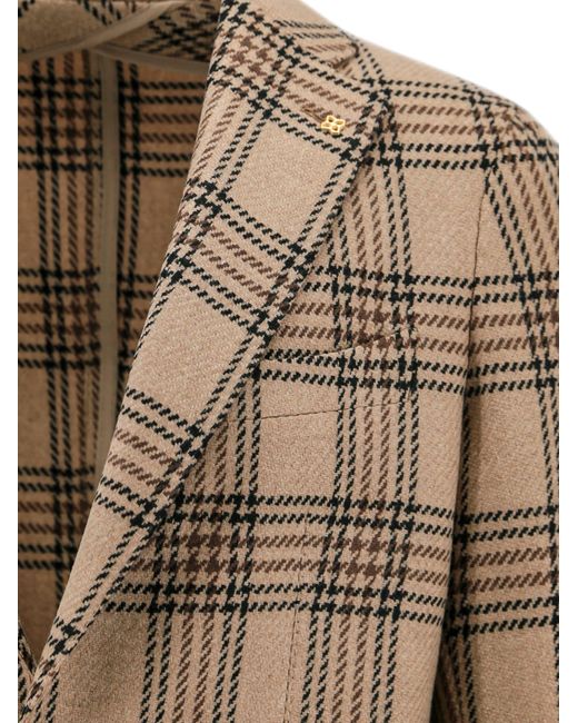 Tagliatore Brown Classic Lapel Jacket for men